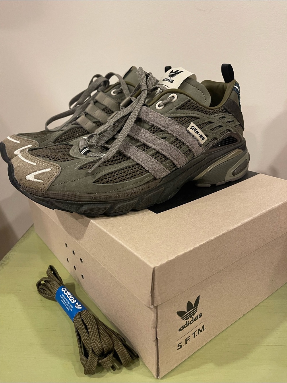 Adidas S.F.T.M. Olive Green Trail Sneakers